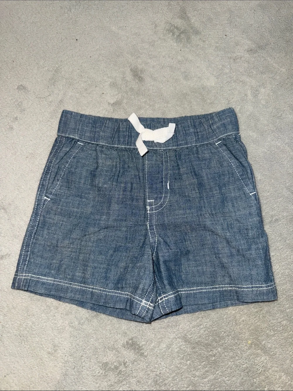 Ralph Lauren Chambray Baby Shorts in Blue